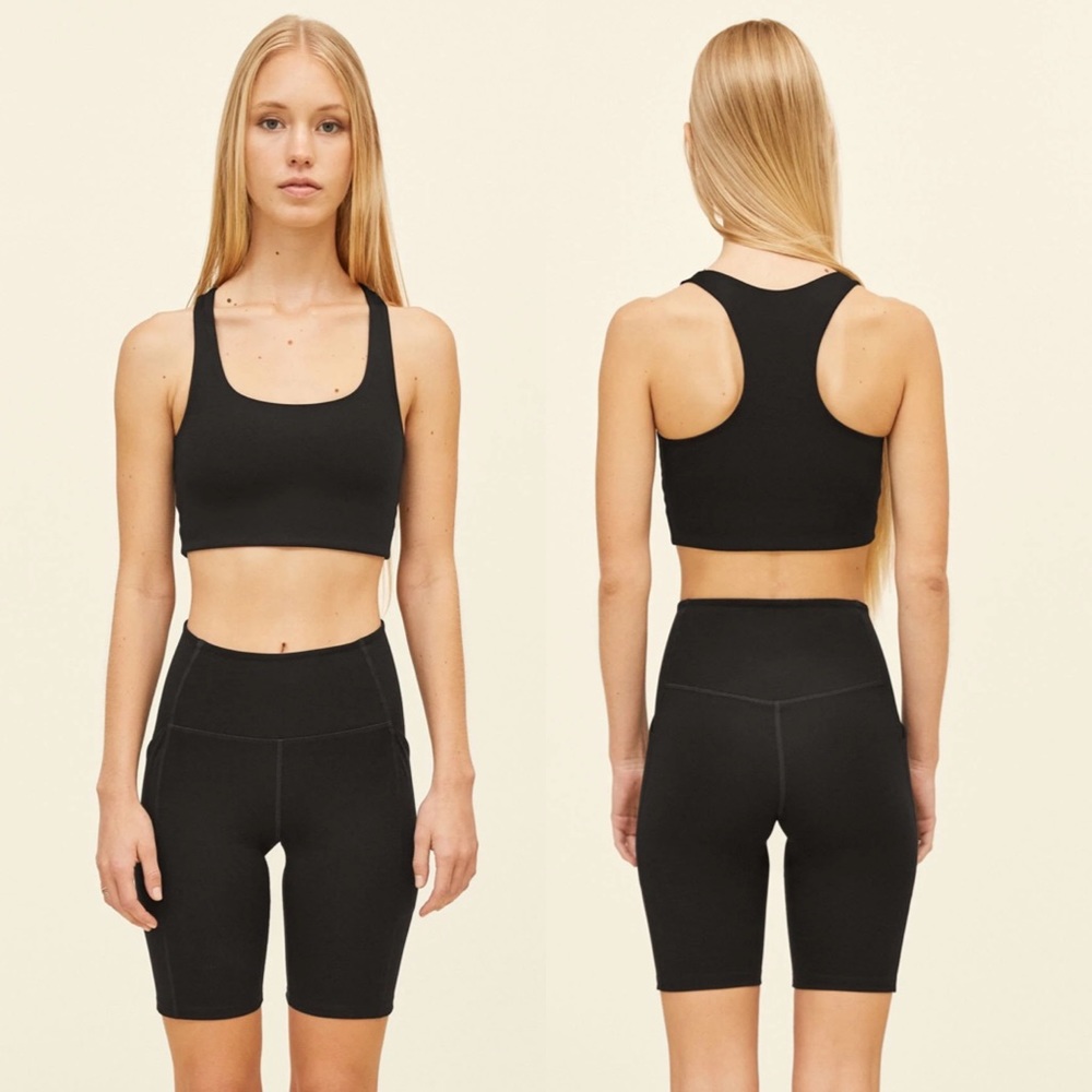 GIRLFRIEND COLLECTIVE black Paloma racerback sports bra S NEW - Picture 4 of 13